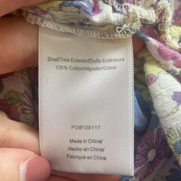 Modcloth Purple Floral Drama in Doll Valley Ruffled Cropped Blouse Size 2X - Picture 8 of 9